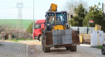 Lüleburgaz’da parke taş çalışmaları