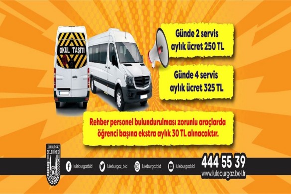 Servis ücretleri belli oldu!