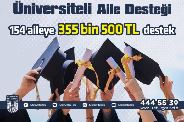 154 üniversiteliye 355 bin liralık destek!