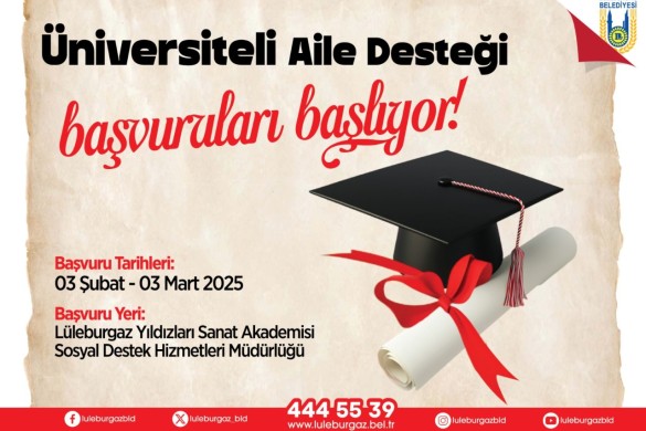 ‘Üniversiteli Aile Desteği’ başvuruları başlıyor