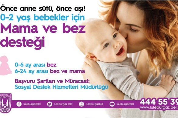 Lüleburgaz Belediyesi’nden annelere bebek maması ve bez desteği