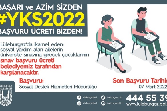 Başarı ve azim sizden                                  YKS başvuru ücreti bizden