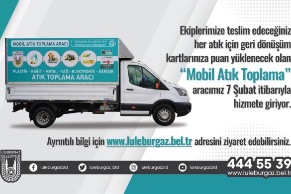 Mobil atık toplama 7 Şubat’ta başladı! Atığını kiloyla getir, puan kazan