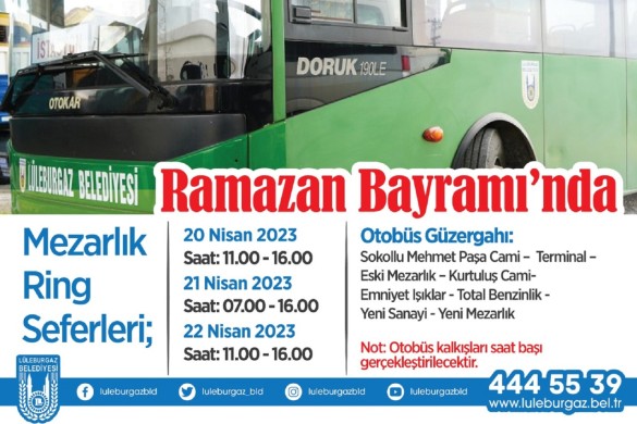 Mezarlık seferleri belli oldu