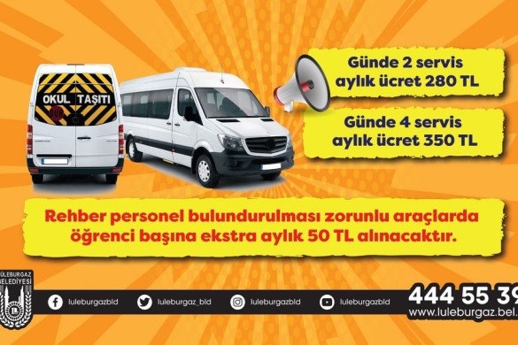 Okul servis ücretleri güncellendi