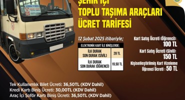 Lüleburgaz’da yeni toplu ulaşım ve taksi tarifesi